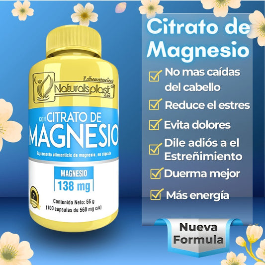 X2 CITRATO DE MAGNECIO + 1 REGALO